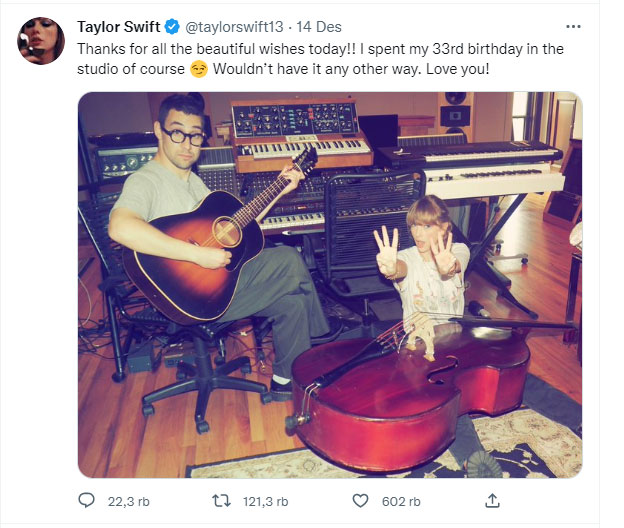 Taylor-Swift-Merayakan-Ulang-Tahun-Ke-33-Di-Studio-Rekaman