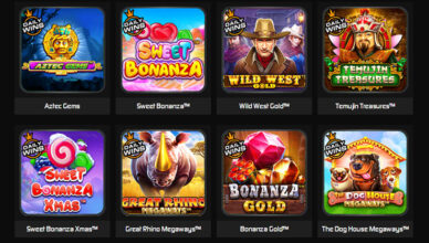 tampilan beberapa game slot online