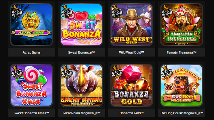 tampilan beberapa game slot online