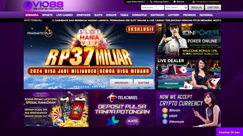 Halaman Depan Situs Vio88